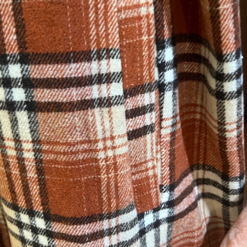 JODIFL Rust Plaid Utility Jacket plus size 3xhas front pickets 2 front pockets - Picture 7 of 9
